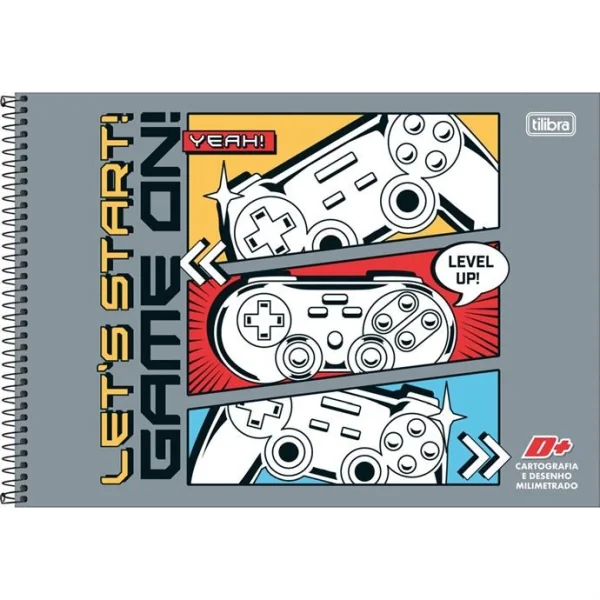CADERNO DESENHO MILIMETRADO D+ MENINO 96FLS - TILIBRA