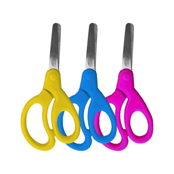 TESOURA ESCOLAR NEON CURVA 13CM