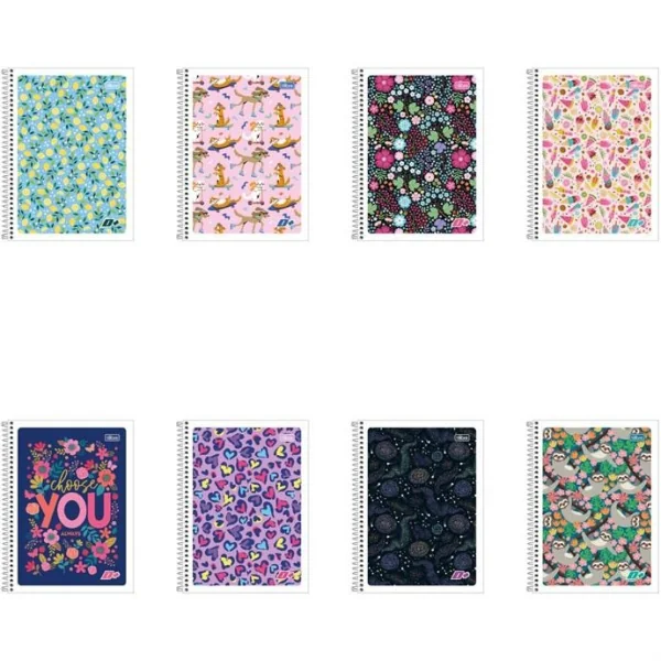CADERNO 1/4 BROCHURA 80F - D+ 48 MASC/FEM (CAPA FLEXÍVEL)
