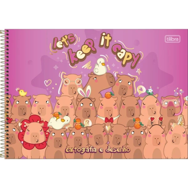 CADERNO DESENHO CAPYCLUB CAPIVARA 80FLS - TILIBRA