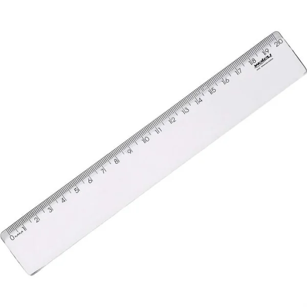 RÉGUA DE POLIESTIRENO NEW LINE CRISTAL 20CM