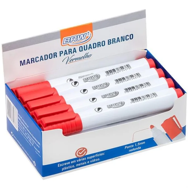 PINCEL QUADRO BRANCO VERMELHO BRW