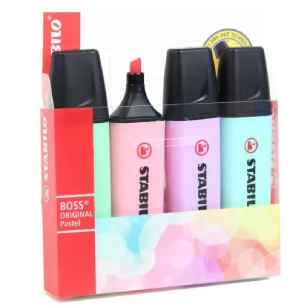 KIT STABILO BOSS PASTEL ESTOJO C/4 - 70/4-2 