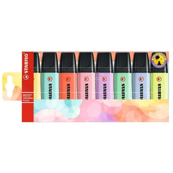 KIT STABILO BOSS PASTEL ESTOJO C/8 - 70/8-3