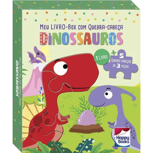 MEU LIVRO-BOX COM QUEBRA-CABECA: DINOSSAUROS