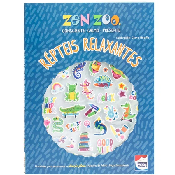 ZEN ZOO - REPTEIS RELAXANTES: LIVRO DE ATIVIDADES COM ADESIVO