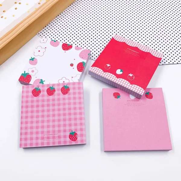 Bloco de Notas Adesivado Morango Strawberry