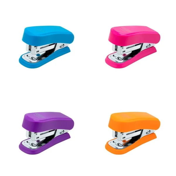 GRAMPEADOR PLÁSTICO MINI PARA 20FLS - BASE DE 6,8CM - CORES NEON