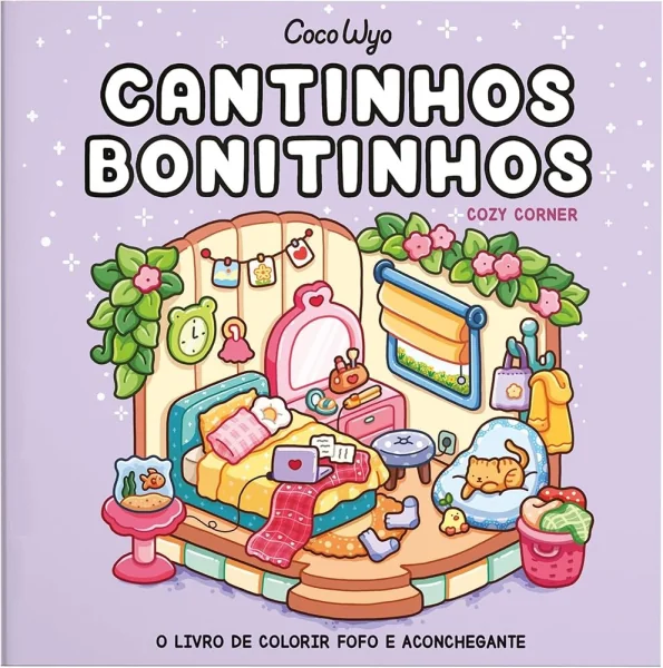 LIVRO DE COLORIR CANTINHOS BONITINHOS