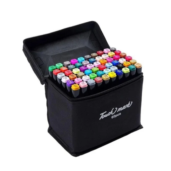 MALETA CANETINHAS PINTURA 2 PONTAS - 60 cores