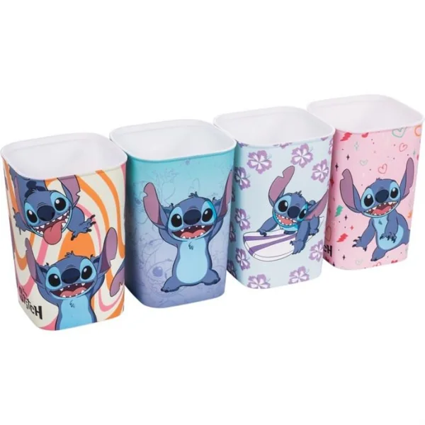 ACESSORIO PARA MESA STITCH PORTA CANETAS 4PECAS - PLASUTIL