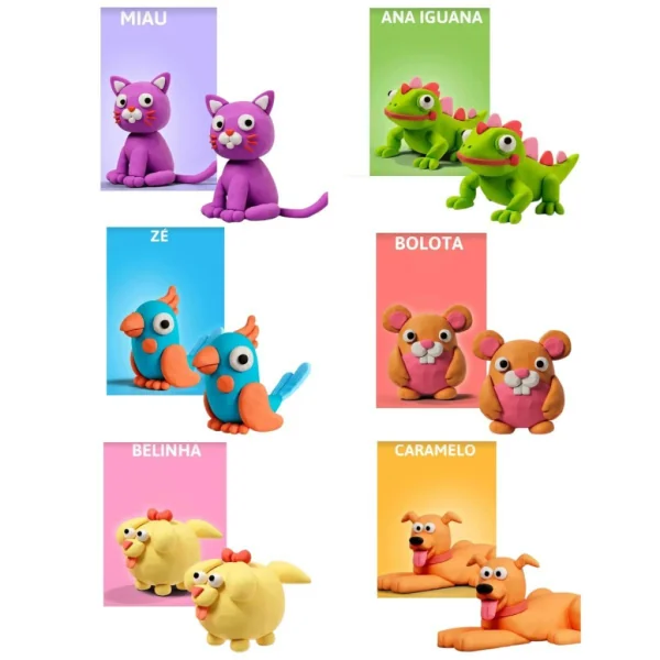 MASSA PARA MODELAR CRIATIVA CLAYEEZ CREATIVE PETS 38G - DOCE BRINQUEDO