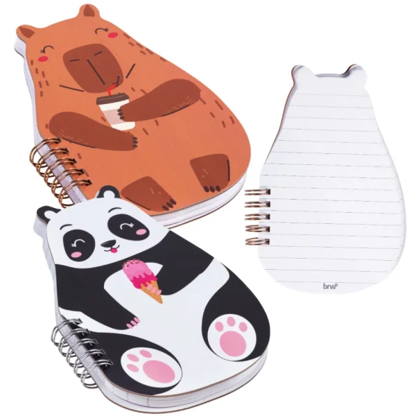 CADERNO FORMATO ZOO (PANDA OU CAPIVARA) - 100X156 - 80 FOLHAS