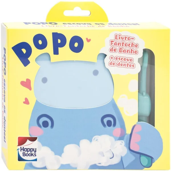 LIVRO-FANTOCHE DE BANHO: POPO ESCOVA OS DENTES! (AMARELO)