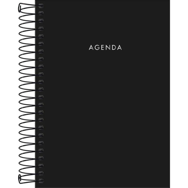 AGENDA ESPIRAL PERMAMENTE PRETA NAPOLI - M5 (TILIBRA)