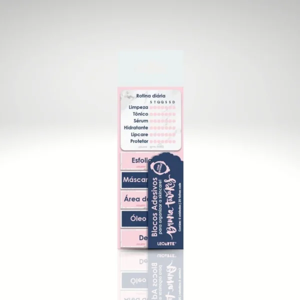 BLOCO ADESIVO ROTINA DE SKINCARE C/ AROMA BRUNA TAVARES - CARTELA C/ 6 BLOCOS