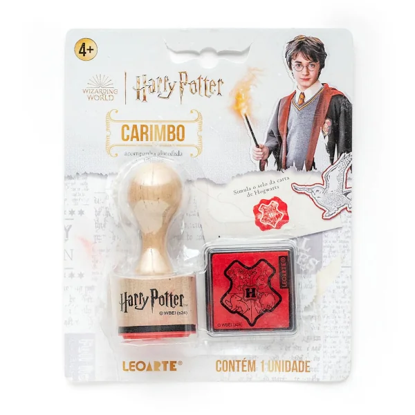 CARIMBO SELO CARTA HOGWARTS HARRY POTTER - BLISTER COM 1 CARIMBO + 1 ALMOFADA