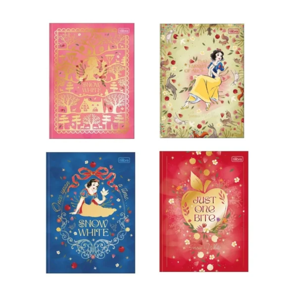 CADERNO COLEGIAL COSTURADO 80F - BRANCA DE NEVE