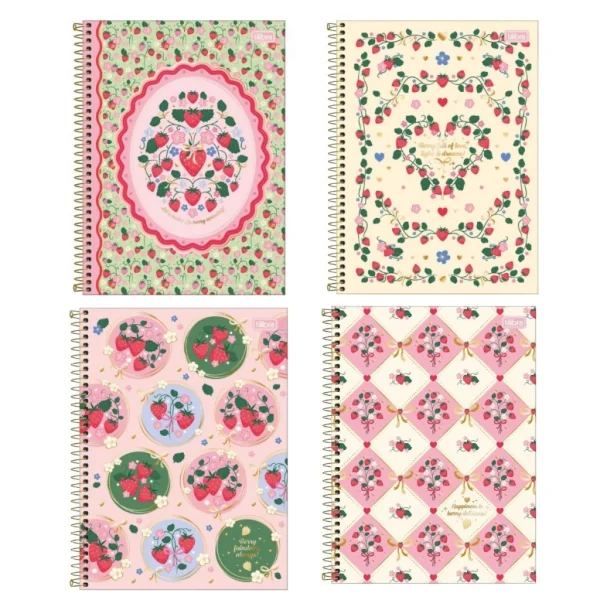 CADERNO UNIVERSITARIO BE BERRY 1M 80F
