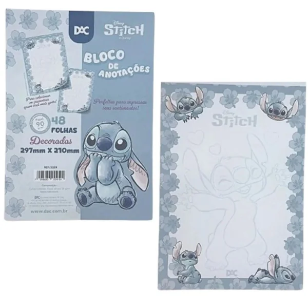 BLOCO PAPEL CARTA STITCH - DAC