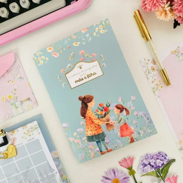 Caderno de Perguntas Mae e Filha 36 Paginas 21x15 cm