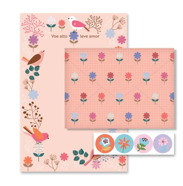 Papel de carta - 4 unid. Leve Amor