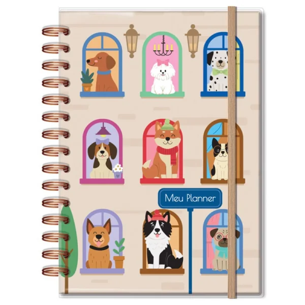 Planner Permanente M Fina Ideia Cachorro na Janela (capa protetora)
