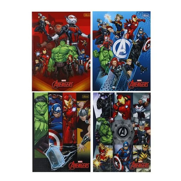 CADERNO BROCHURA 1/4 AVENGERS 80F