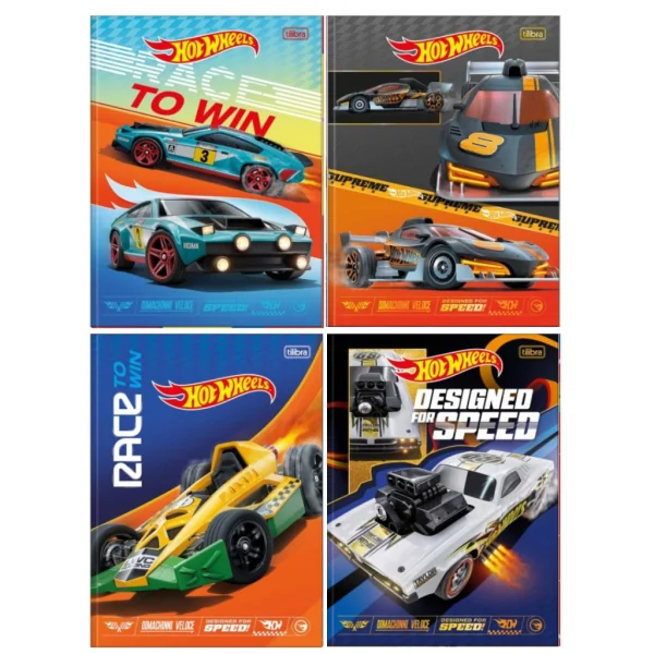 CADERNO BROCHURA HOT WHEELS 80F