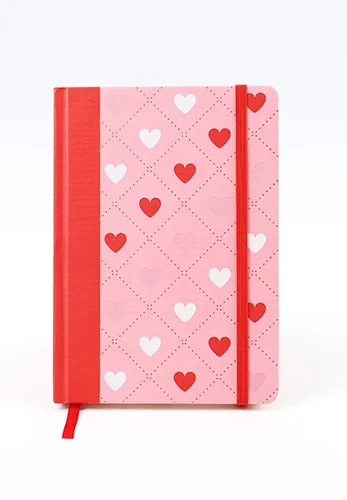 CADERNO LOVESKINE PINK HEART CAPA DURA 96FLS (142X205MM)