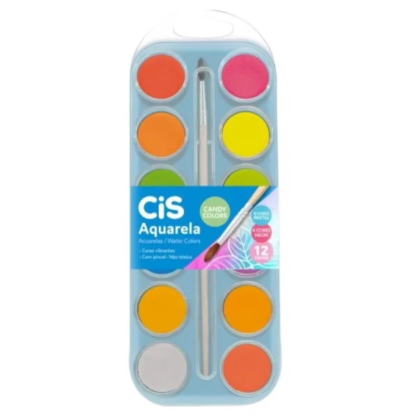 CIS AQUARELA CANDY COLORS EST C/12