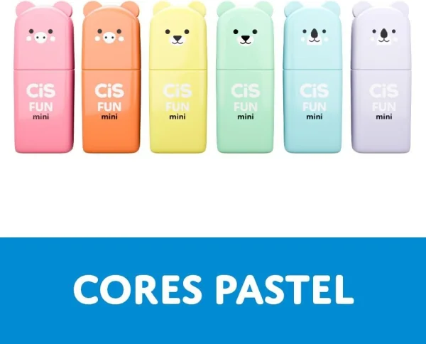 MARCA TEXTO CIS FUN EST C/6 PASTEL