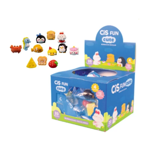MINI BORRACHA CIS FUN CUTE 3D ENVELOPE C/3
