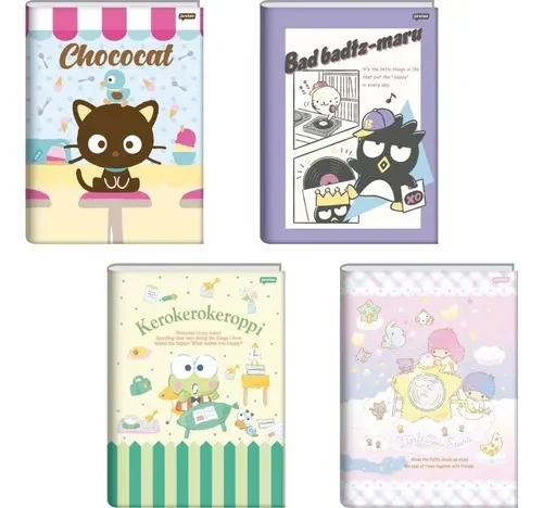 CADERNO BROCHURA 1/1 80FLS HELLO KITTY E AMIGOS