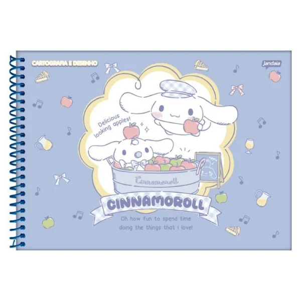 CADERNO CARTOGRAFIA DESENHO 80FLS CINNAMONROLL