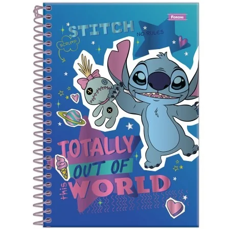 CADERNO ESPIRAL 1/4 80F STITCH