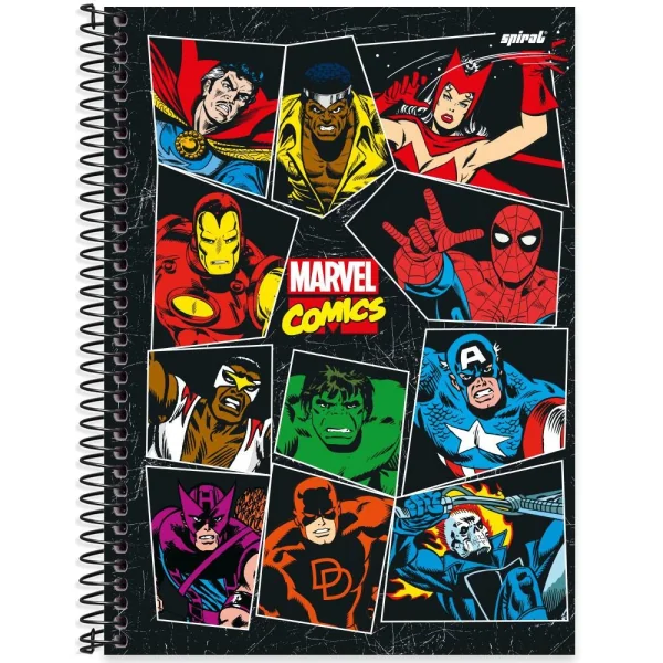 CADERNO UNIVERSITARIO 1/1 80F MARVEL COMICS