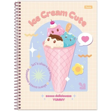 CADERNO UNIVERSITARIO 1/1 80F SUGAR RUSH