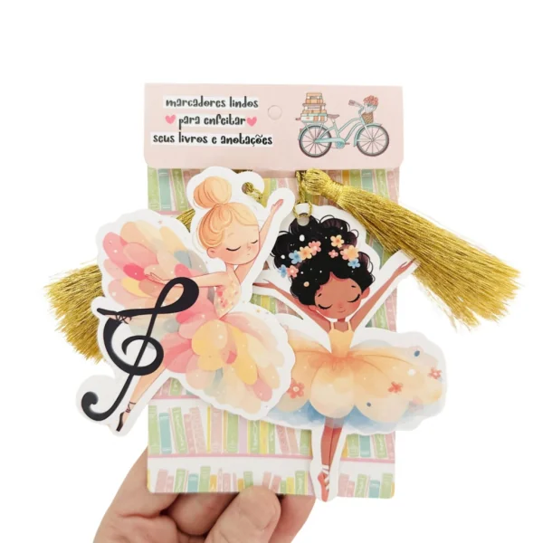 Kit com 2 Marcadores de Livro Bailarina