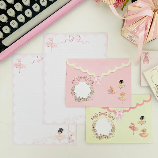 Kit Papeis de Carta com Envelopes La Palomita - Bailarina