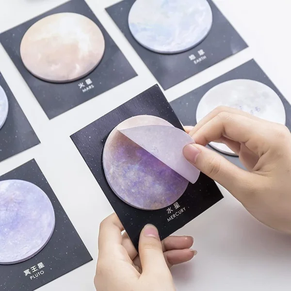 Sticky Note Lua e Planetas