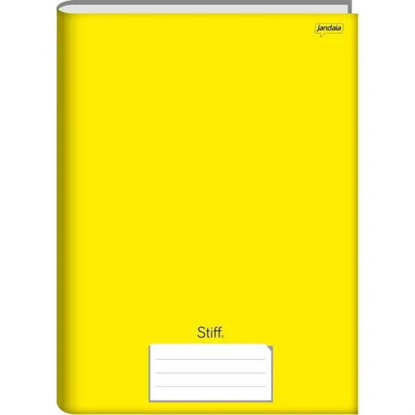 CADERNO BROCHURA 1/4 STIFF 48 FOLHAS AMARELO