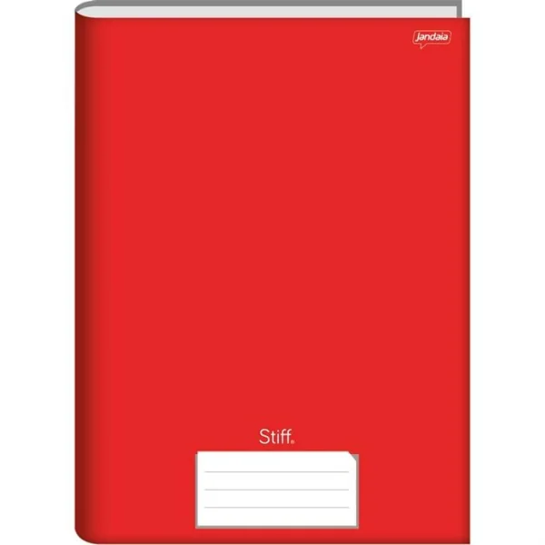 CADERNO BROCHURA 1/4 STIFF 48 FOLHAS VERMELHO