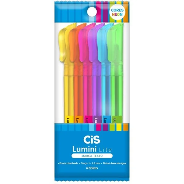 KIT MARCA TEXTO CIS LUMINI LITE - 6 CORES NEON