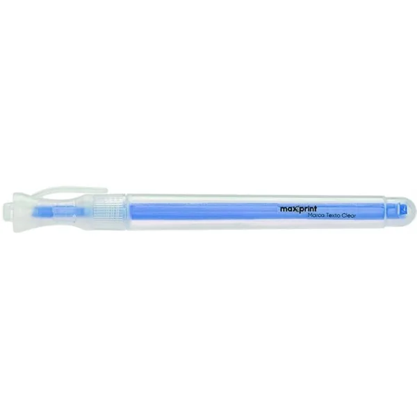 CANETA MARCA TEXTO CLEAR AZUL - MAXPRINT