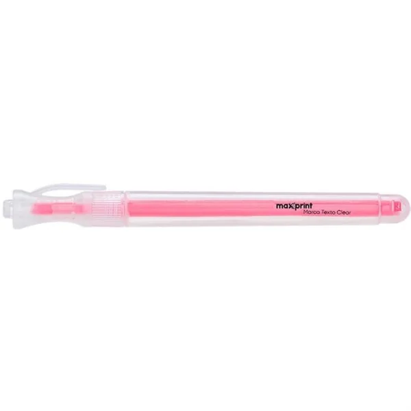 CANETA MARCA TEXTO CLEAR ROSA  - MAXPRINT