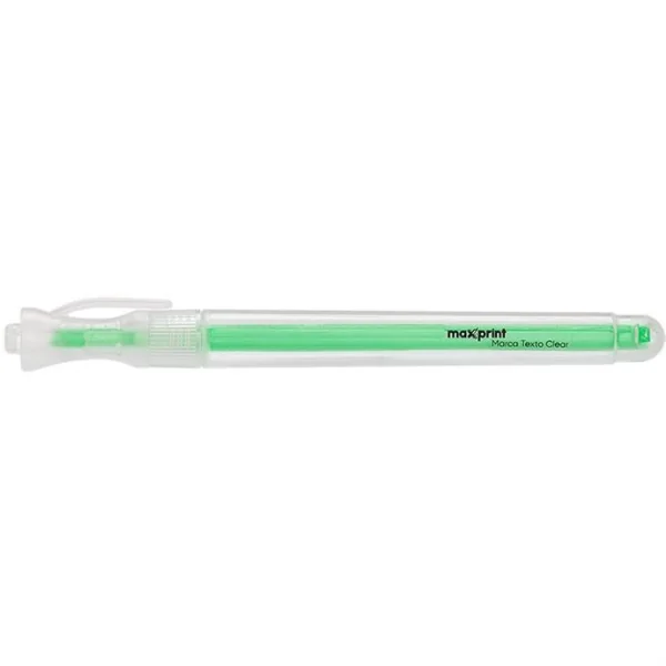 CANETA MARCA TEXTO CLEAR VERDE - MAXPRINT
