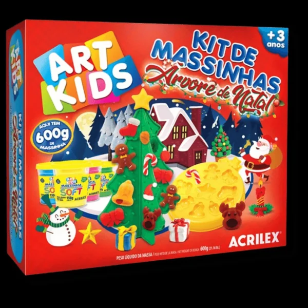 KIT DE MASSINHA ARVORE DE NATAL 600G
