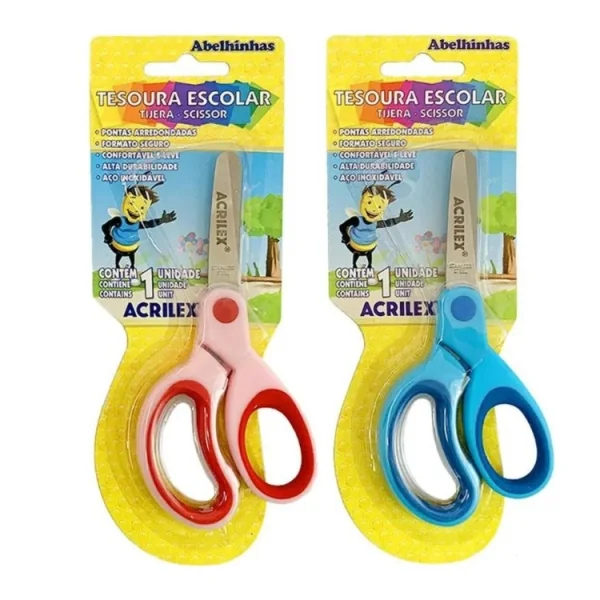TESOURA ESCOLAR BICOLOR