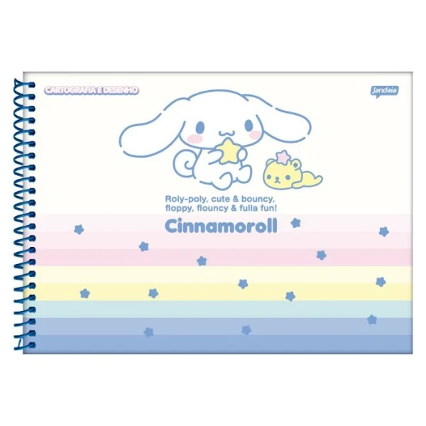 CADERNO DESENHO 80FLS CINNAMONROLL